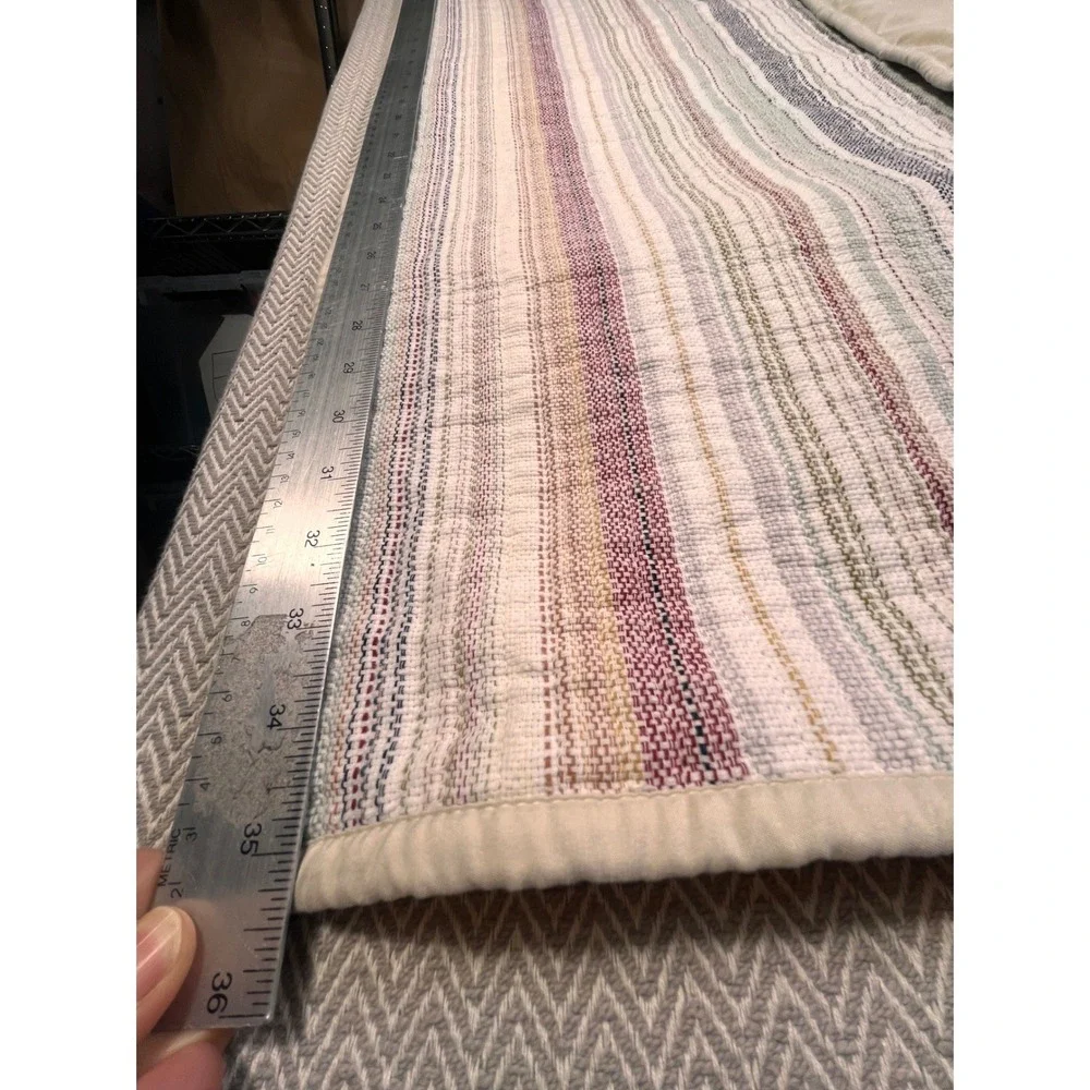 Frye King Pillow Shams Set Farmhouse Striped Neutral Bedding 20x36